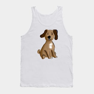 Cute Dog Drawing Tank Top